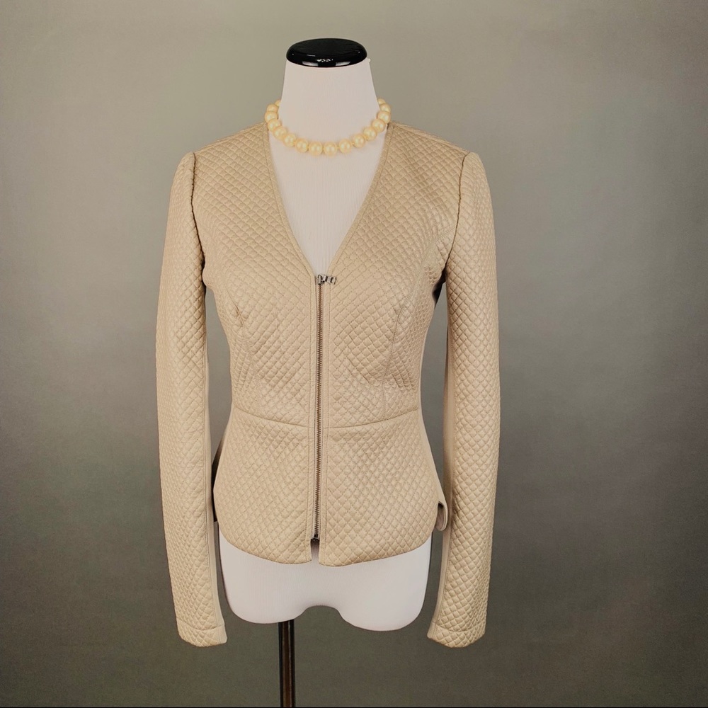 BCBG maxazria pu leather jacket XS